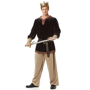 Men’s East Costumes King Medieval Renaissance Costume Shirt Pants Polyester Material Includes Pants Suits Halloween Customized