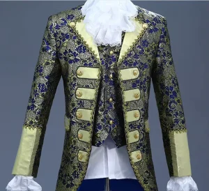 Men’s European Court Dress Performance Suit Prince Charming Stage Retro Drama Costume