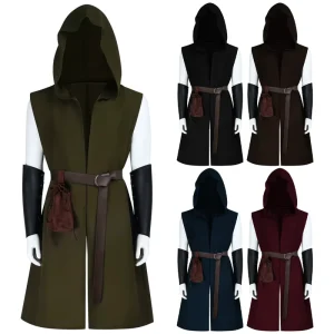 Men’s Halloween Medieval Tunic Viking Knight Norman Warriors Costume MDEC 055
