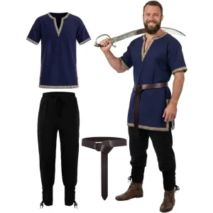 Men’s Historical Medieval Renaissance Cosplay Costume Set