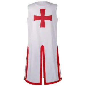 Men’s Medieval Crusader Templar Tunic Surcoat Warrior Cloak S-3XL