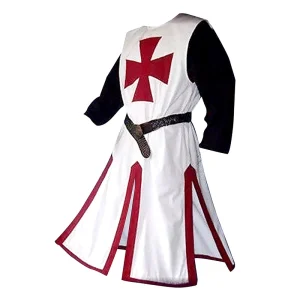 Men’s Medieval Knight Costume Long Cloak Set Renaissance Warrior Outfit Halloween Cosplay Party Performance Clothing