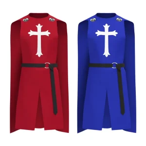 Men’s Medieval Knight Crusader Templar Costume Armor Outfit