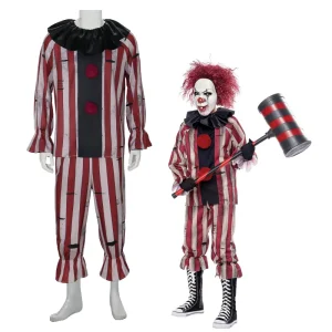 Men’s Nightmare Killer Clown Cosplay Costume for Halloween Performance