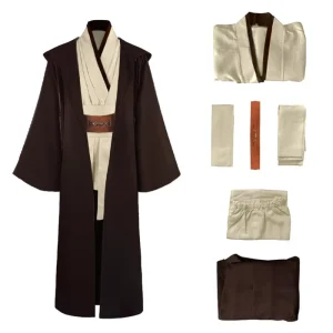 Men’s Tunic Cosplay Costume Adults Outfits Halloween Robe Hooded Uniform Full Set