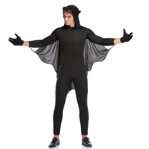 Men’s Vampire Bat Cosplay Costume Hooded Party Suit