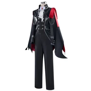 Men’s Vampire Style Cosplay Costume Gothic Halloween Party Outfit Steampunk Uniform with Cape
