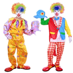 Men’s and Children’s Clown Cosplay Costumes for Performances