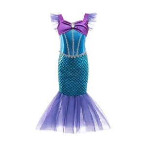 Mermaid Girl Halloween Cosplay Costume Mermaid Kids Birthday Party Fancy Dress