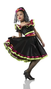 Mexican Day of The Dead Dance Costume Inspired Dancewear
