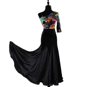 Modern Dance Costume One-Shoulder Dress for Children and Adults