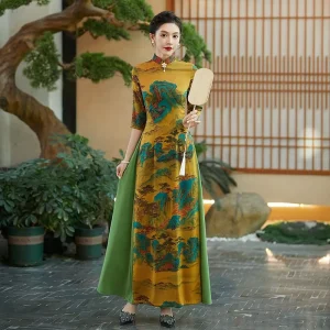 Modern Hanfu Dress Qipao Cheongsam Women Hanfu Plus Size Traditional Hanfu