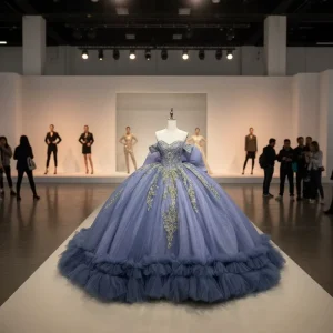 Modern Navy Blue Ball Gown Quinceanera Dress Off Shoulder Floor Length with Bowtie Vestidos De 15 Anos Dance Dress Evening