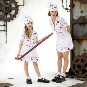 Mommy-and-Me Zombie Nurse Halloween Costumes