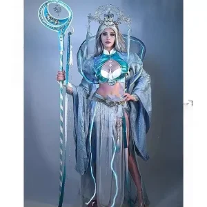 Moon Goddess Gogo LED Performance Costume Luminous Dress Chinese-Style Night Parade Stage Dance Prop