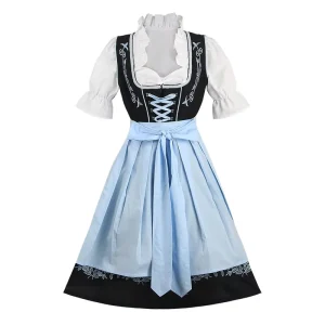Most Popular Oktoberfest Costume Women German Dirndl Dresses Bavarian Role Play Maid Dress