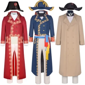 Napoleon Medieval Retro Men’s Polyester Cosplay Costume for Stage Performance