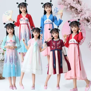 New Arrivals Fancy Child Girls Carnival Dress Princess Cosplay Party Performance Clothes Chinese Traditional Hanfu Costume
