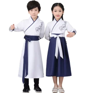 New Chinese Classics Modern Hanfu Dress Boy Traditional Chinese Costumes Girls Children’s Stage Performance Cosplay Dress