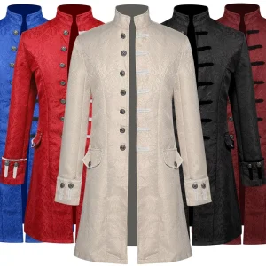 New Europe and America Medieval Halloween Men’s Coat Punk Retro