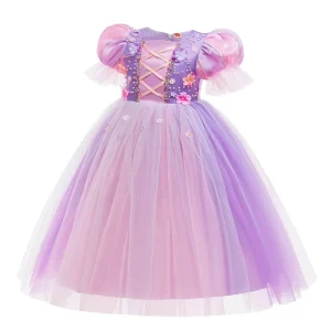 New Long Hair Princess Dress Princess Rapunzel Dress One piece Performance Dress for Children Host Stage Performance Costume