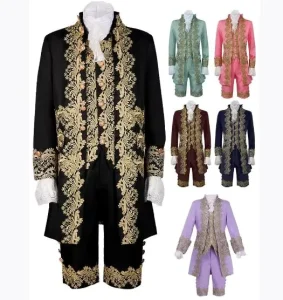 New Prince Victorian Deluxe Costume Halloween Wedding Men Top Vest Jacket Blazer Outfit Adult Men Carnival Roleplay Party Outfit