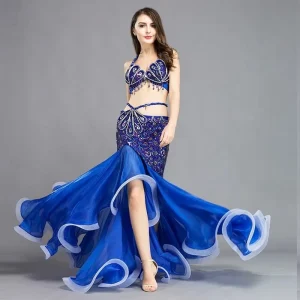 New Sets Belly Dance Performances Feminine Slimming High End Oriental Costumes Adults 100% Polyester Autumn Winter Long Skirts