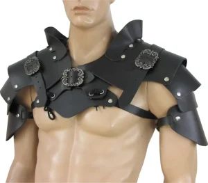 New Steampunk Shoulder Women Men Medieval Knight Cosplay Costume Leather Accessory