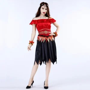 New Style Halloween Costume Movie Women Cosplay Vampire Dress Fancy Devil Outfit for Girls