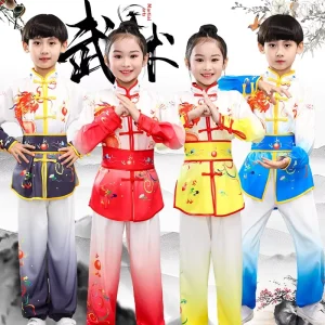 New Style Martial Arts Performance Costume Drumming Dragon Outfit Chinese Style for Girls boys