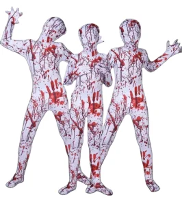 New Style Sell Well Horror Monster Jumpsuit Scary Skeleton Halloween Costumes for Kids