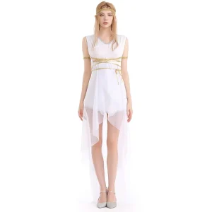 Nordic Mythological Goddess Cosplay Costume with Net-Like Dress