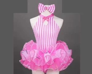 OEM Dance Costumes Girls pink Sequin Ballet Leotards Tutu Costume Women Jazz Furry Dress Feather Stage Dance Brief Dance Dress