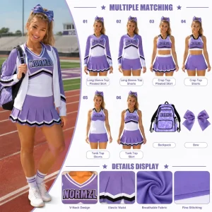 OEM Youth Sideline Cheerleading Uniform Custom Cheer Uniform High School Girls Cheerleader Costume