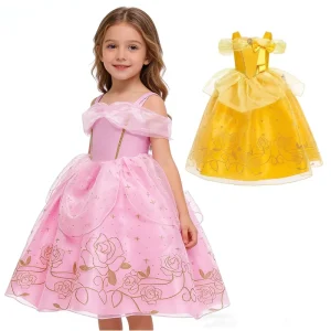 Off-Shoulder Princess Dress Girl Halloween Cosplay Party Carnival TV Movie Costume