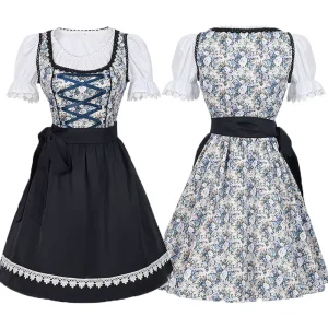 Oktoberfest V-Neck Maid Style Cosplay Costume Party Dress