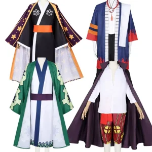 One Piece Anime Swordsman Doctor Style Kimono Cloak Cosplay Costume Halloween Deluxe Outfit