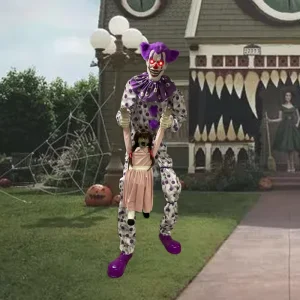 Outdoor Decoration 8 Feet Giant Life Size Clown Halloween Motion Sensor Decorations Animatronics For Garden Park