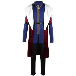 Palace King Queen Cosplay Costumes Royal Vintage Couple Halloween Christmas Sets Polyester