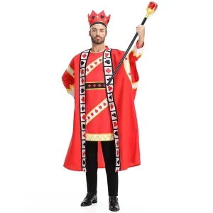 Parent-Child Red King Character Echo Cloak Costume for TV, Film, and Stage Performance