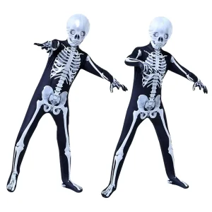 Parent child Party Cosplay Horror Skeleton Halloween Costume for Kids and Adult