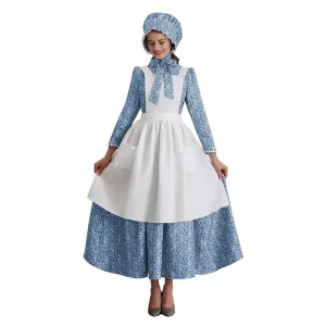 Pastoral Maid Costume European Medieval Renaissance Stage Performance Dress