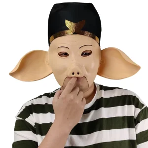 Pig Bajie Latex Mask Cosplay Costume for Journey to the West Halloween and Christmas