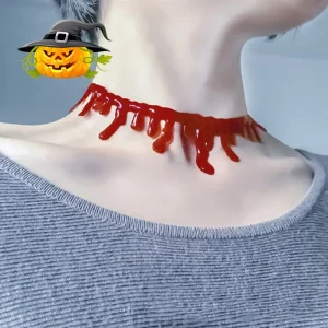 Plastic Blood Vampire Necklace Animated Halloween Party Prop