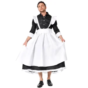 Plus Size Black and White Maid Skirt Costume Stage Performance Anime Costume