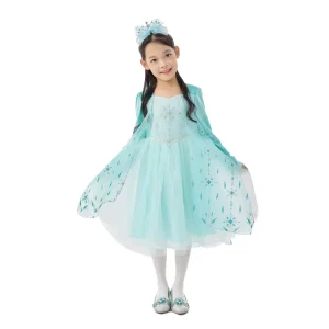 Price Girls Snow Queen TV Movie Christmas Princess Cosplay Costume Sequin Polyester Long Sleeve Fairy Kids Baby Party