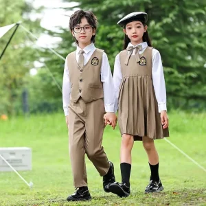 Primary School Vest Uniform Dress for Children Unisex Kindergarten Sports Meeting Chorus and Recitation Performance Costume