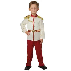 Prince Charming Medieval Royal Prince Costume for Toddler Boys Ages 3-14