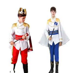 Prince Dress up Seven piece Set Fairy Tale Boy Table Cosplay Dance Party Halloween Children King Prince Costume