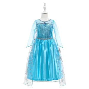 Princess Dress Costume Birthday Party Snow Kids Dress-Up